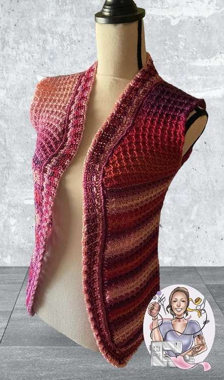 gilet-rose-manche-courte-tricote-1